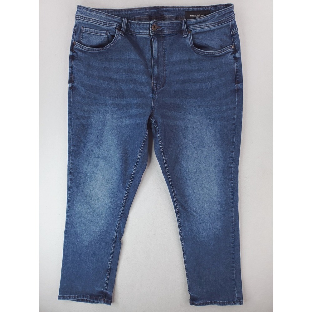 The Perfect Jean NYC Mens 40x30 Blue Athletic Straight Stretch Denim Pant Medium